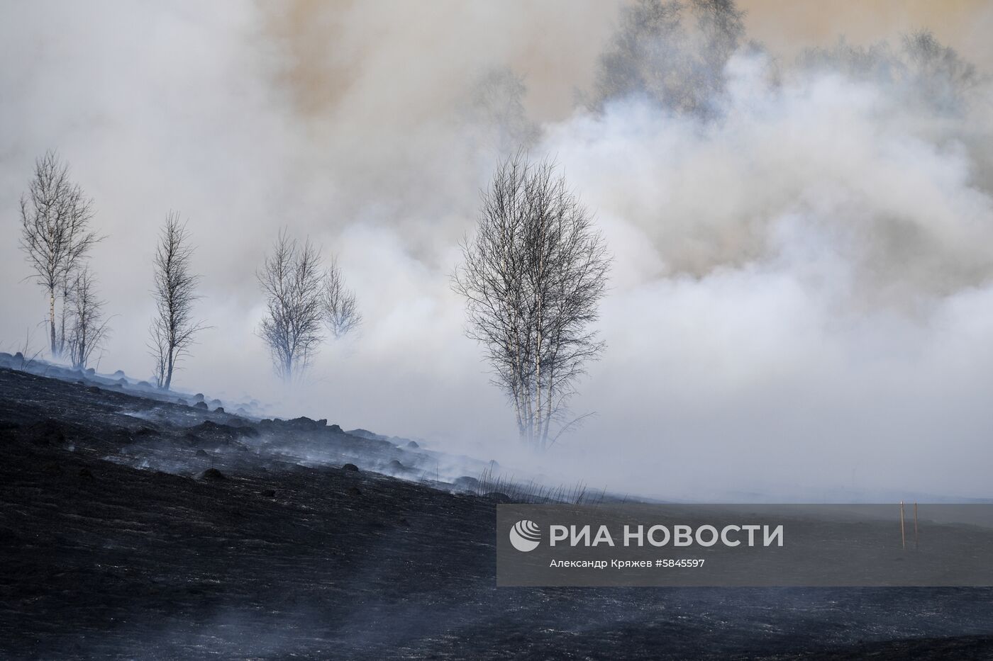 Полевые пожары в Кемеровской области