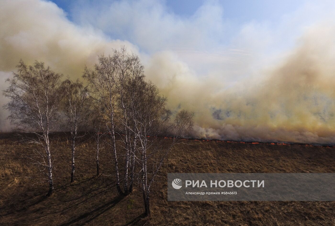 Полевые пожары в Кемеровской области