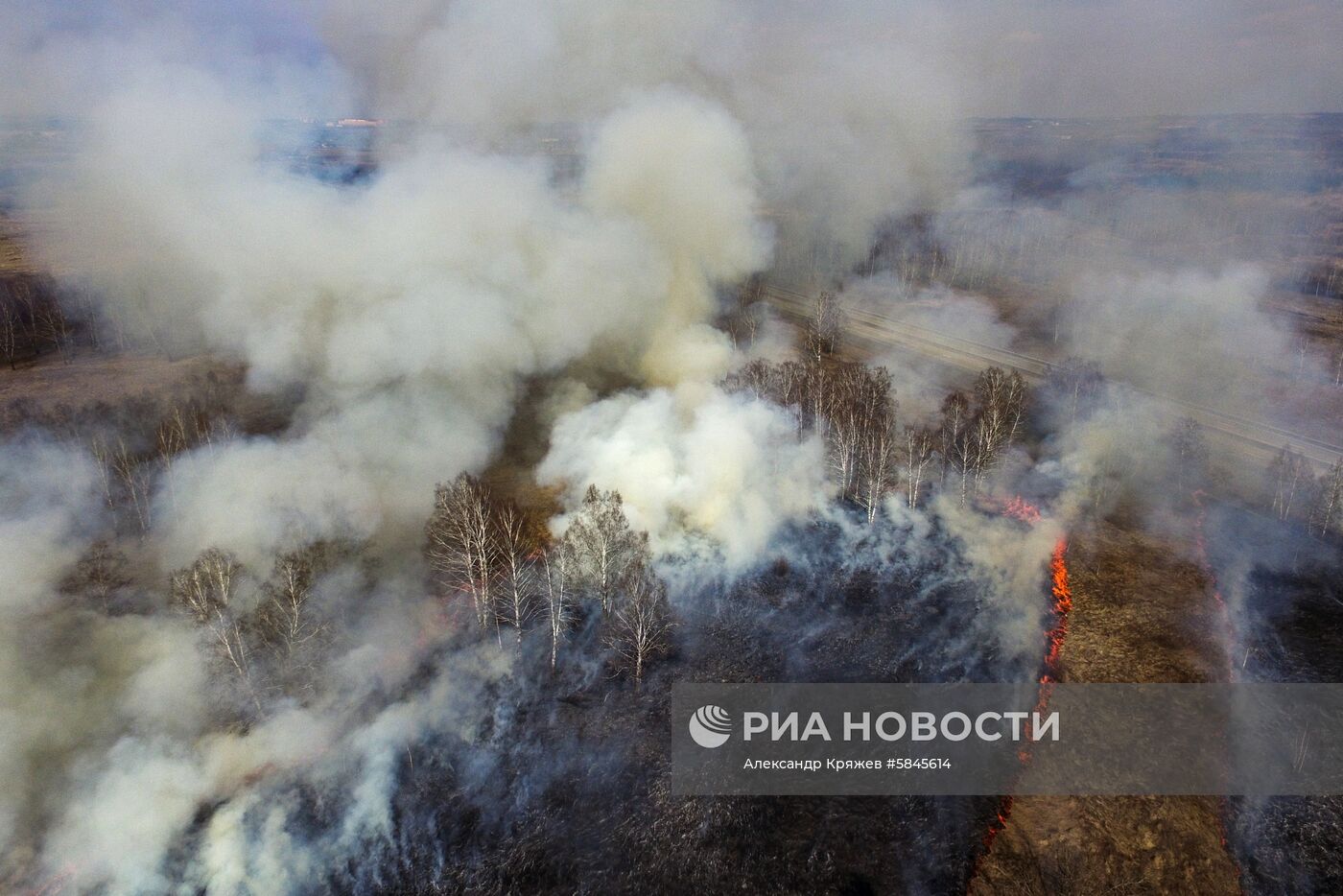 Полевые пожары в Кемеровской области