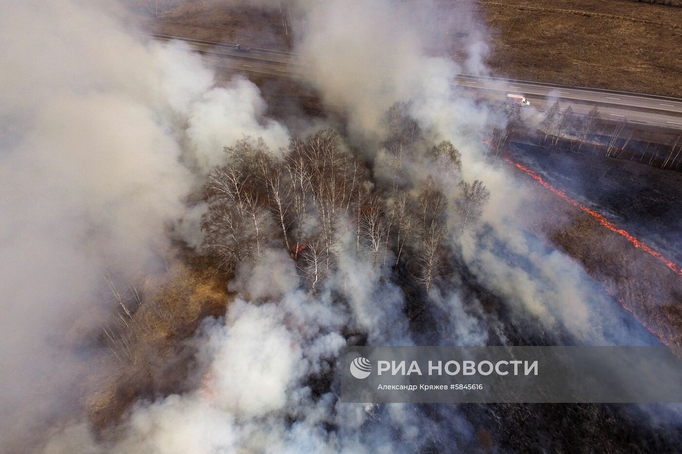 Полевые пожары в Кемеровской области