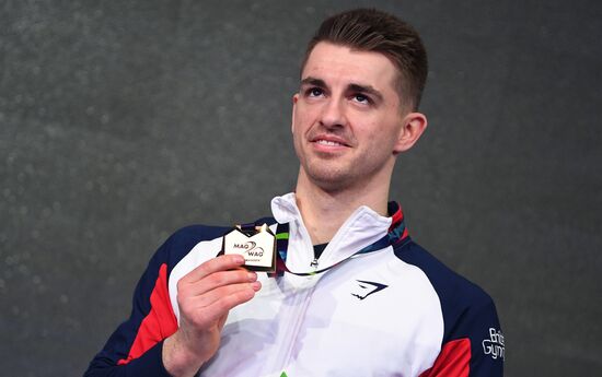 Церемония награждения призеров чемпионата Европы по спортивной гимнастике в Польше