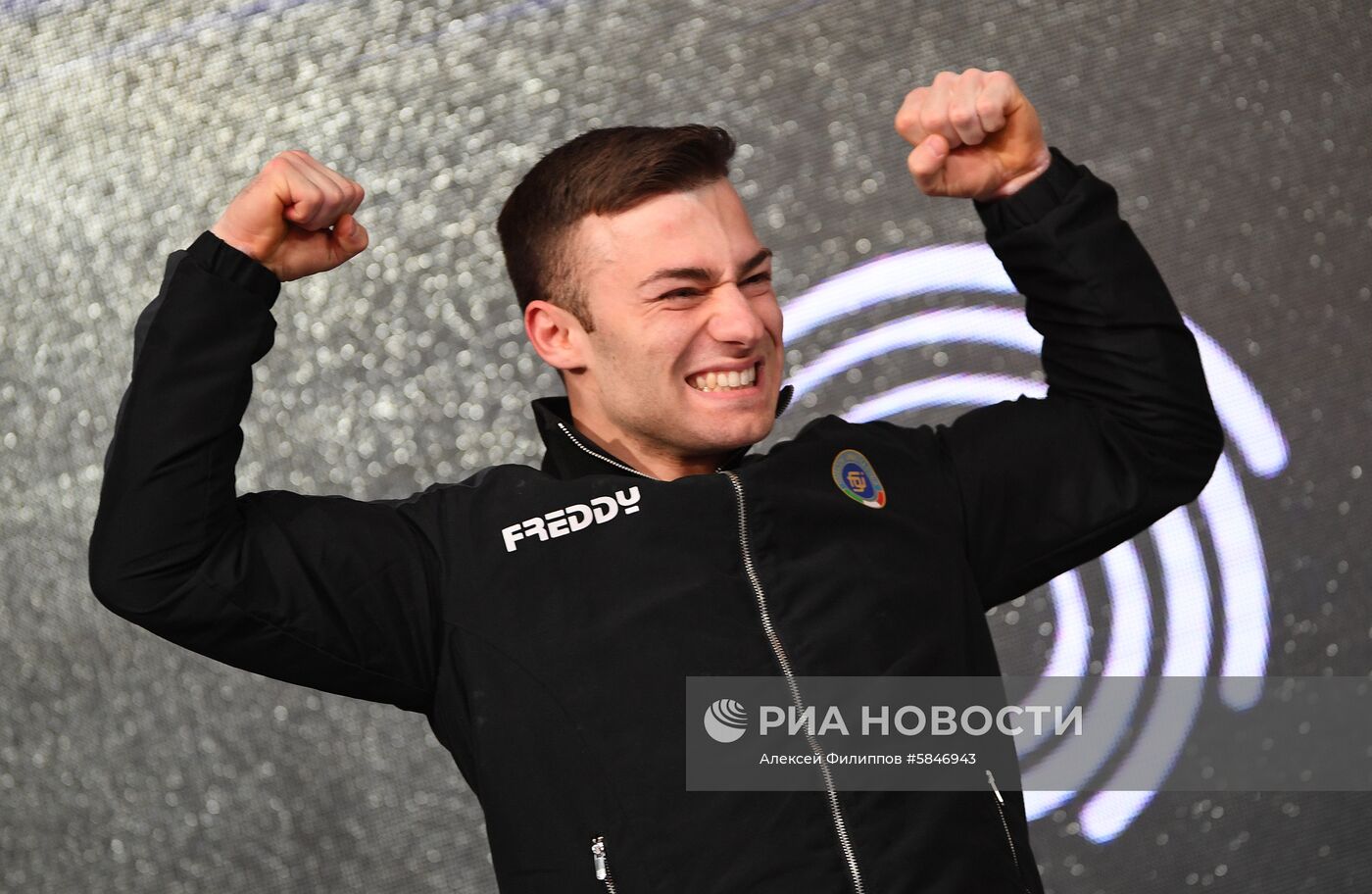 Церемония награждения призеров чемпионата Европы по спортивной гимнастике в Польше