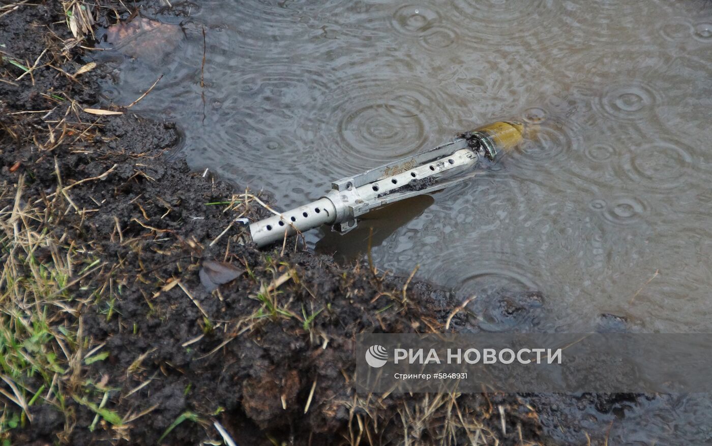 Последствия обстрела в Луганской области