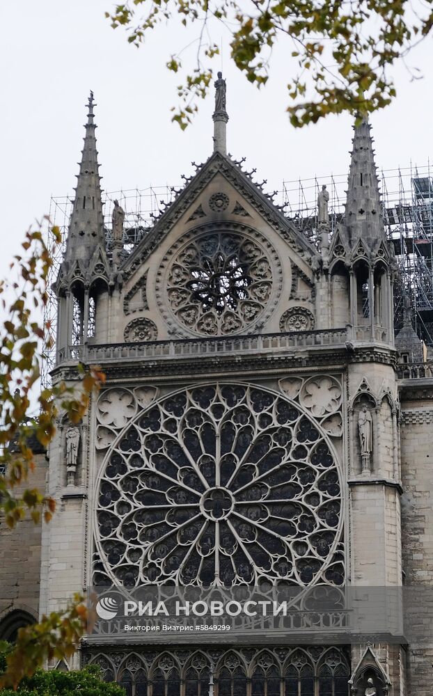 Последствия пожара в соборе Парижской Богоматери