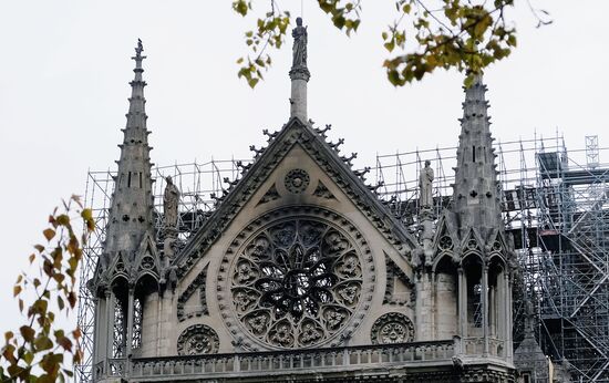 Последствия пожара в соборе Парижской Богоматери