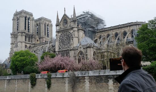 Последствия пожара в соборе Парижской Богоматери