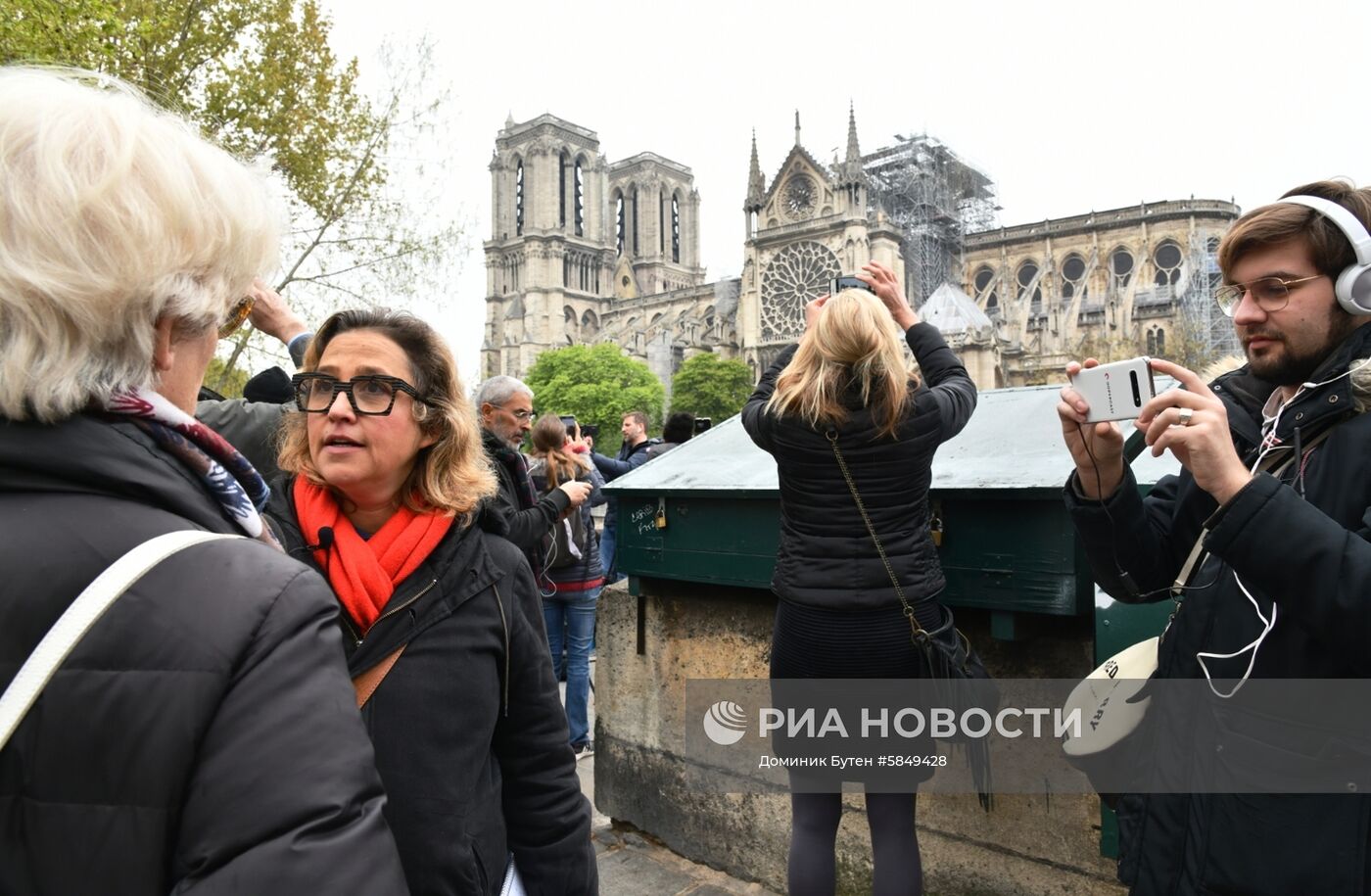 Последствия пожара в соборе Парижской Богоматери