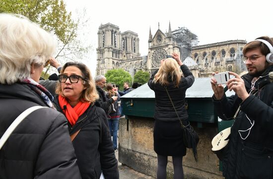 Последствия пожара в соборе Парижской Богоматери