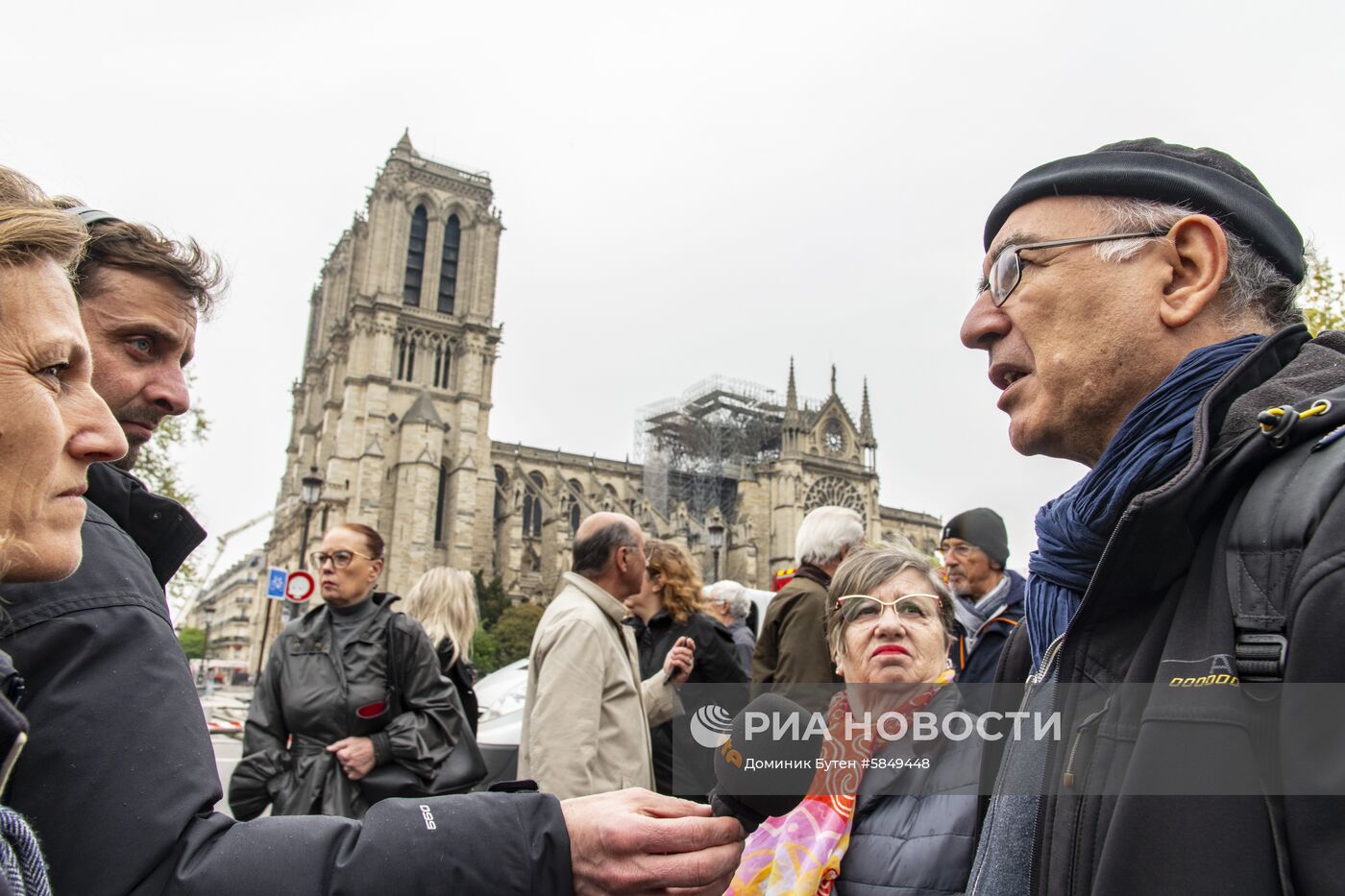 Последствия пожара в соборе Парижской Богоматери
