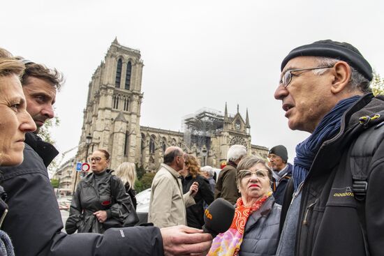 Последствия пожара в соборе Парижской Богоматери