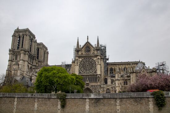 Последствия пожара в соборе Парижской Богоматери