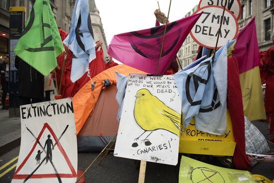 Акция в Лондоне против загрязнения окружающей среды