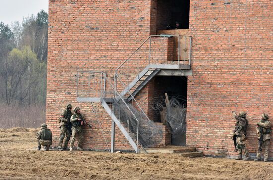 Военные учения на полигоне Яворовский во Львовской области