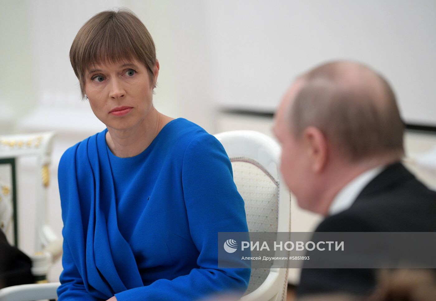 Президент РФ В. Путин встретился с президентом Эстонии К. Кальюлайд