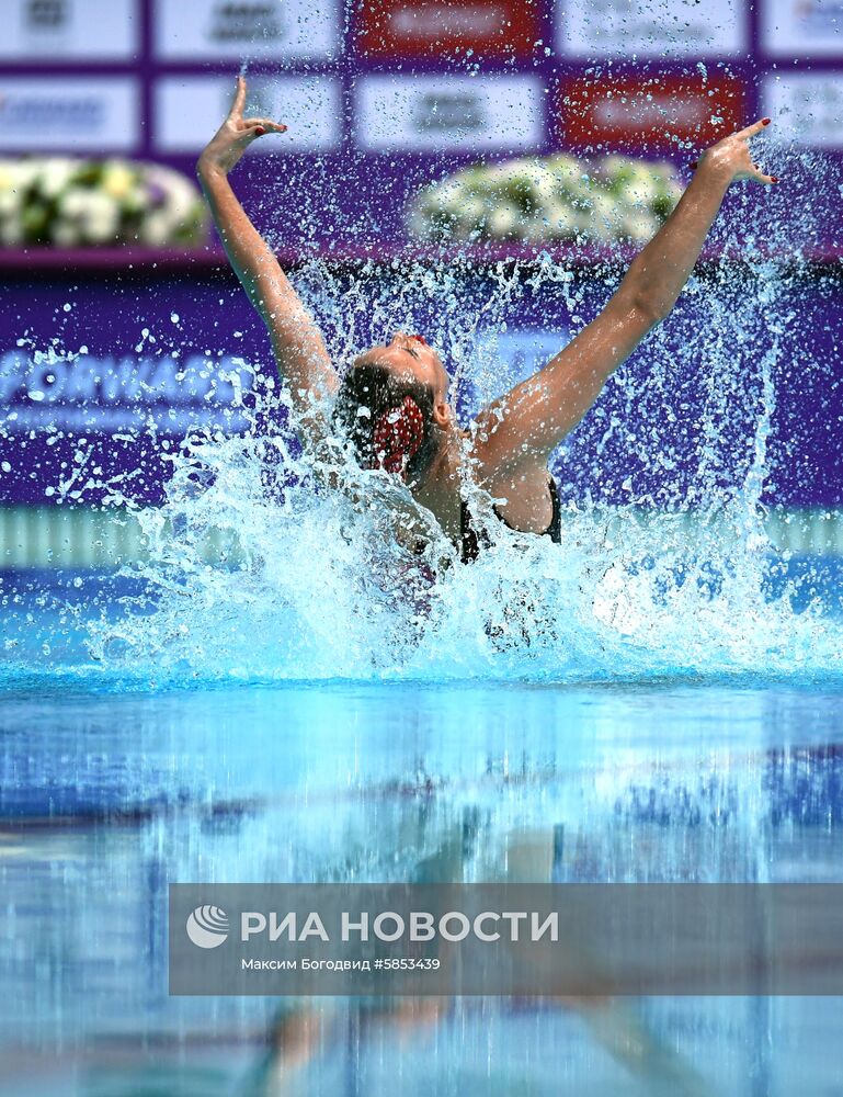 Синхронное плавание. Третий этап Мировой серии. Смешанный дуэт. Техническая программа