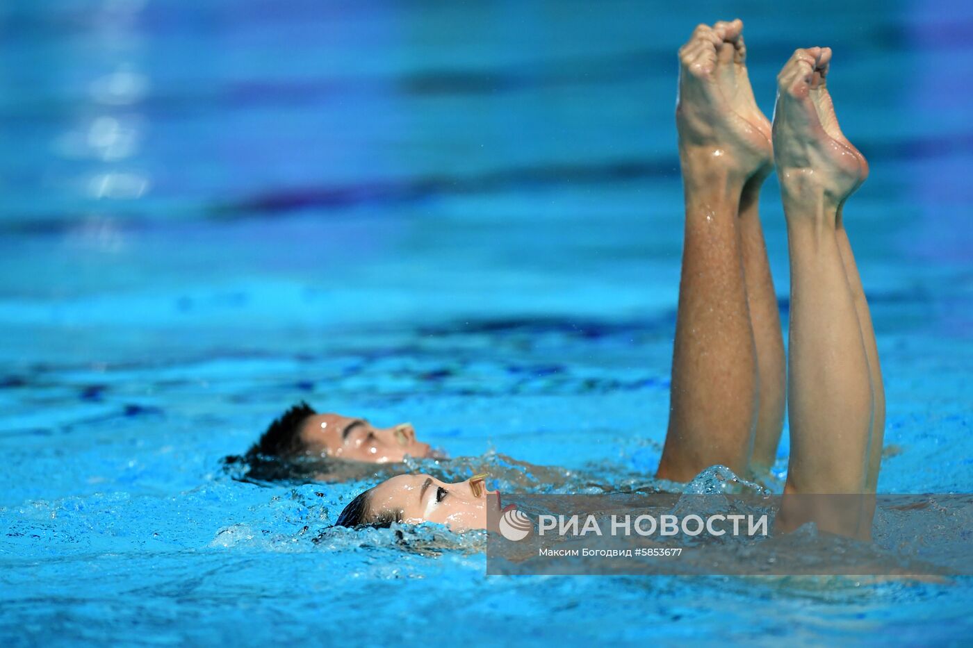 Синхронное плавание. Третий этап Мировой серии. Смешанный дуэт. Техническая программа