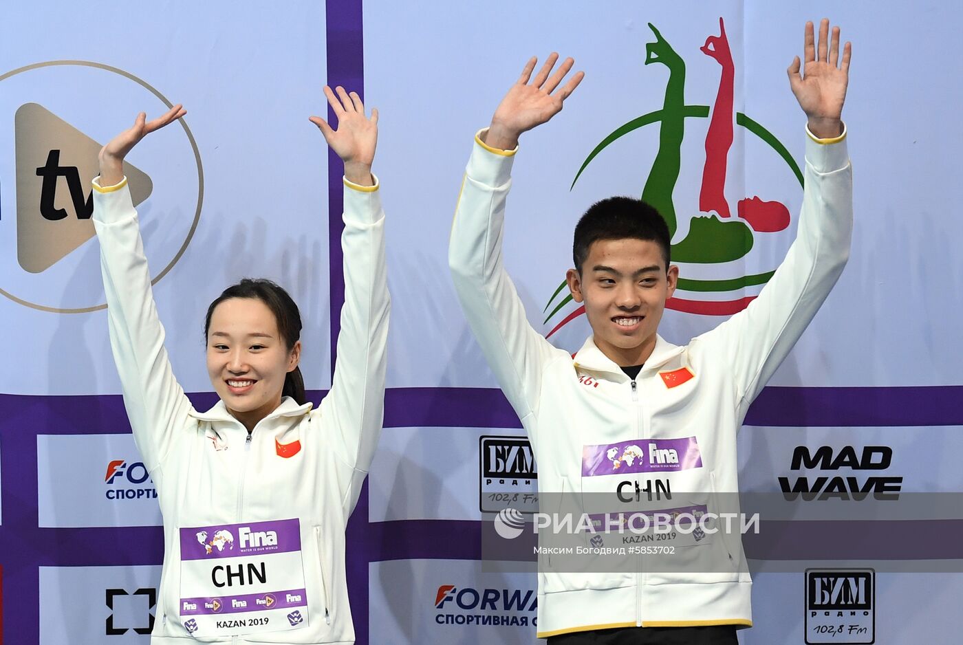 Синхронное плавание. Третий этап Мировой серии. Смешанный дуэт. Техническая программа