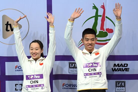 Синхронное плавание. Третий этап Мировой серии. Смешанный дуэт. Техническая программа