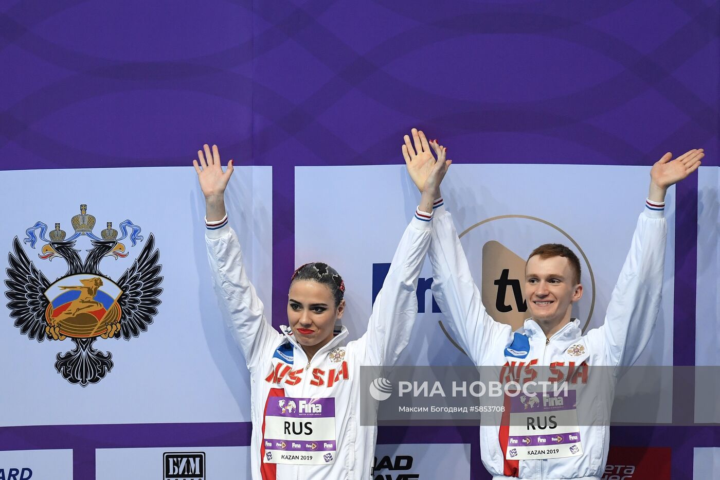 Синхронное плавание. Третий этап Мировой серии. Смешанный дуэт. Техническая программа