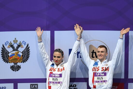 Синхронное плавание. Третий этап Мировой серии. Смешанный дуэт. Техническая программа