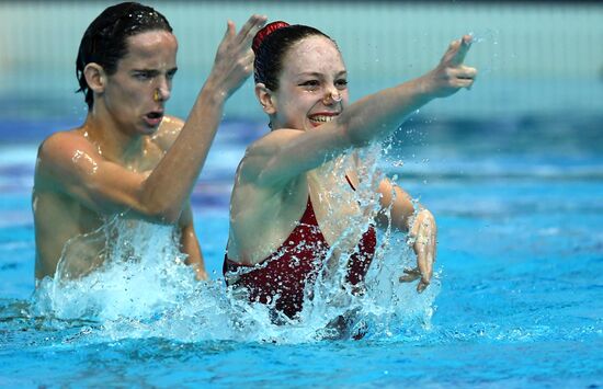 Синхронное плавание. Третий этап Мировой серии. Смешанный дуэт. Техническая программа