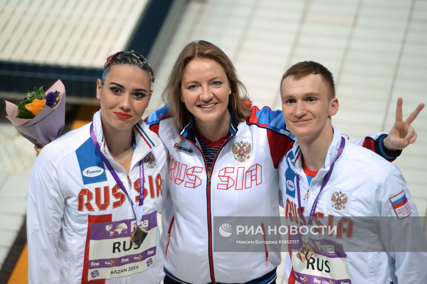 Синхронное плавание. Третий этап Мировой серии. Смешанный дуэт. Техническая программа