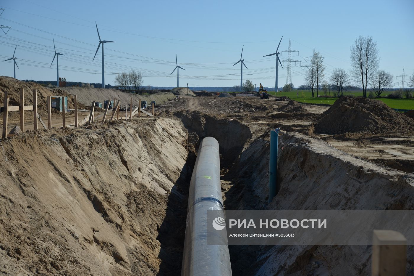 Строительство газопровода "Северный поток-2" в Германии