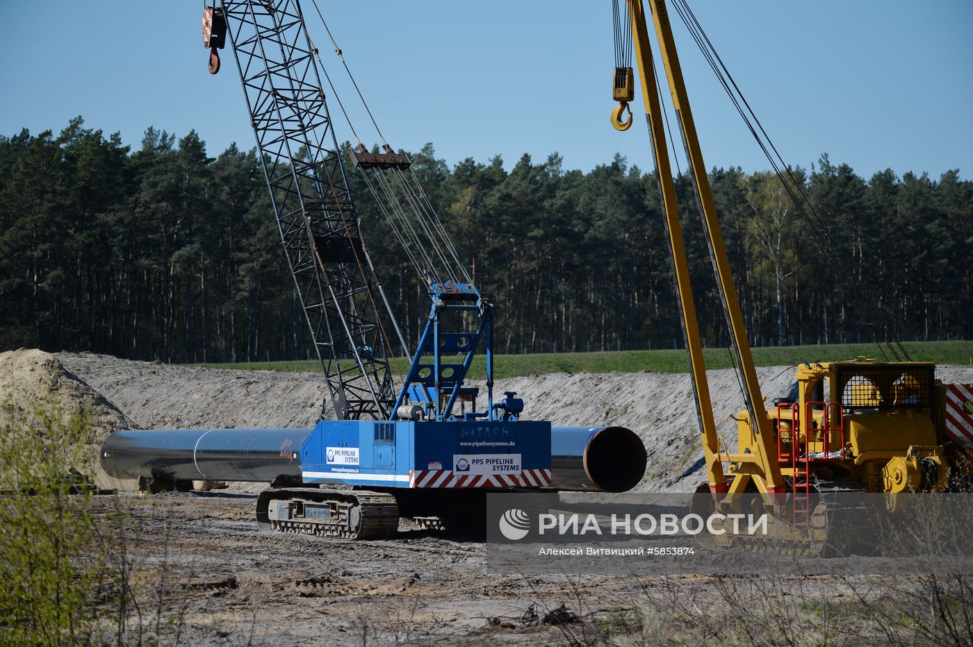 Строительство газопровода "Северный поток-2" в Германии