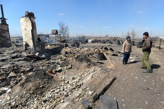 Последствия пожаров в Забайкальском крае