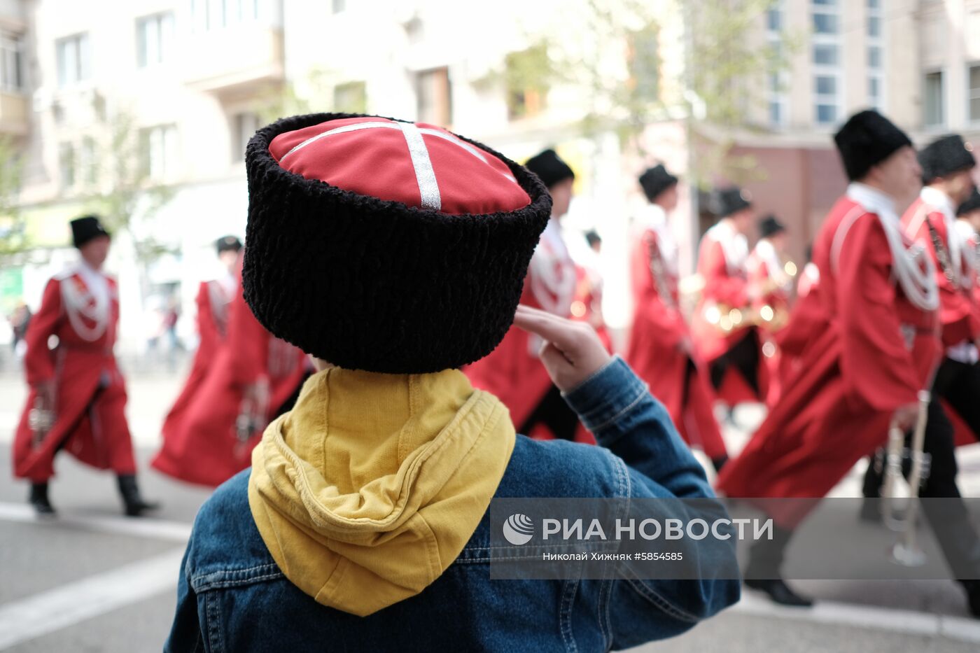 Парад в честь Дня реабилитации казачества в Краснодаре