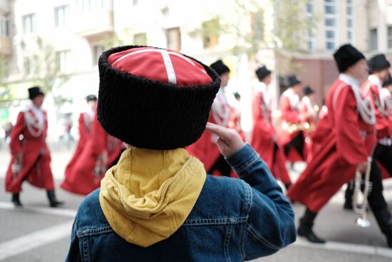 Парад в честь Дня реабилитации казачества в Краснодаре