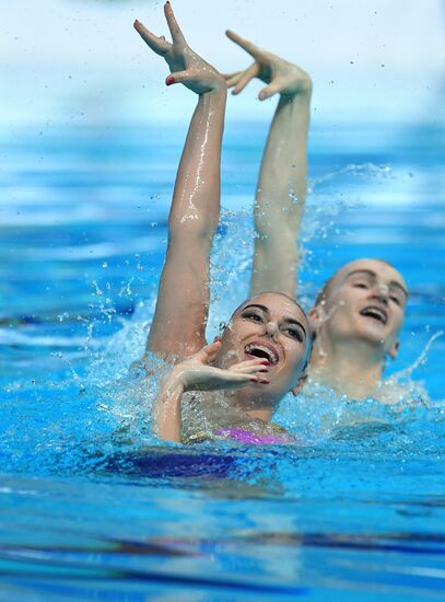 Синхронное плавание. Третий этап Мировой серии. Смешанный дуэт. Произвольная программа