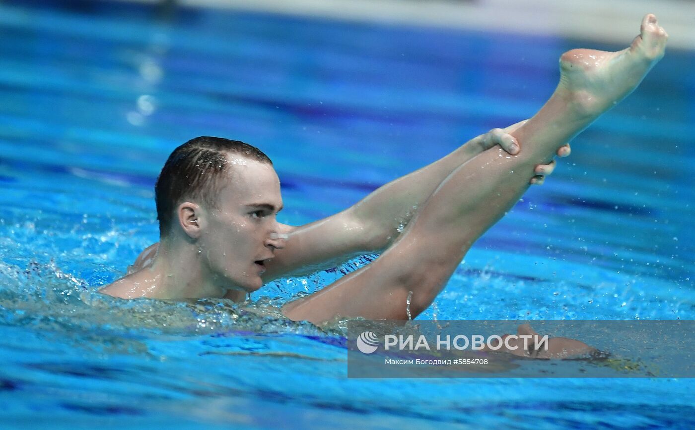 Синхронное плавание. Третий этап Мировой серии. Смешанный дуэт. Произвольная программа