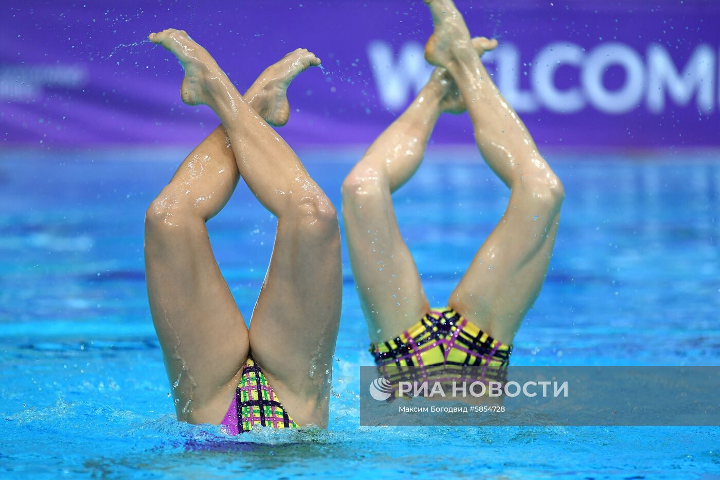 Синхронное плавание. Третий этап Мировой серии. Смешанный дуэт. Произвольная программа