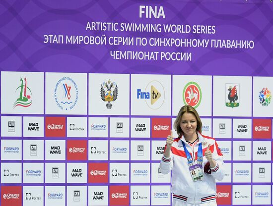 Синхронное плавание. Третий этап Мировой серии. Смешанный дуэт. Произвольная программа