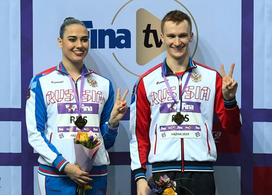 Синхронное плавание. Третий этап Мировой серии. Смешанный дуэт. Произвольная программа