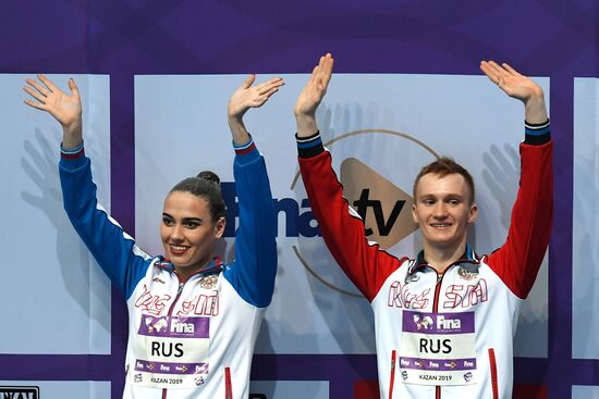 Синхронное плавание. Третий этап Мировой серии. Смешанный дуэт. Произвольная программа