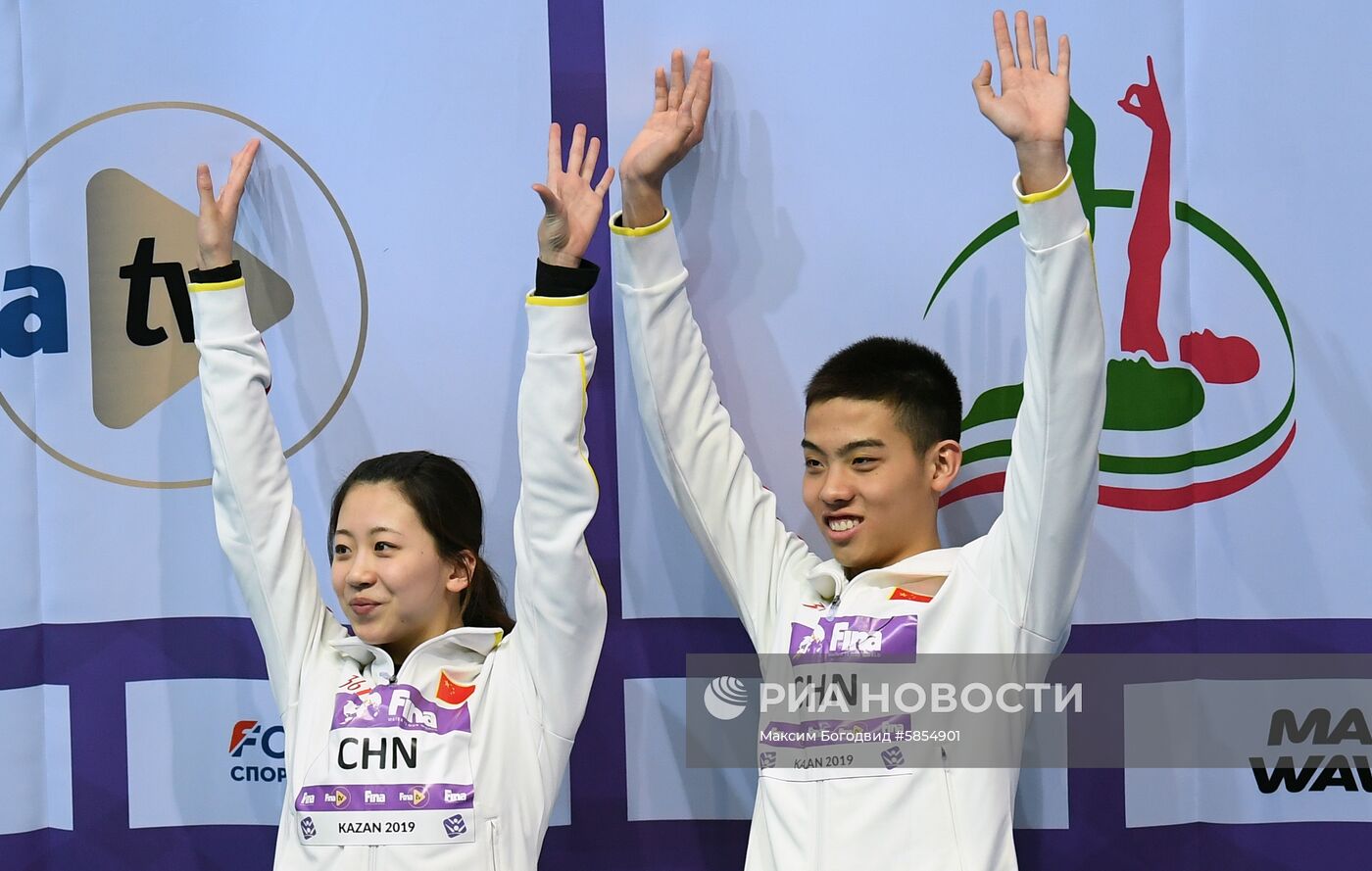 Синхронное плавание. Третий этап Мировой серии. Смешанный дуэт. Произвольная программа