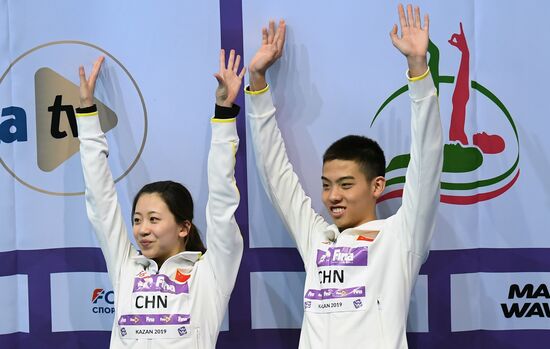 Синхронное плавание. Третий этап Мировой серии. Смешанный дуэт. Произвольная программа