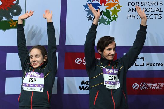 Синхронное плавание. Третий этап Мировой серии. Смешанный дуэт. Произвольная программа