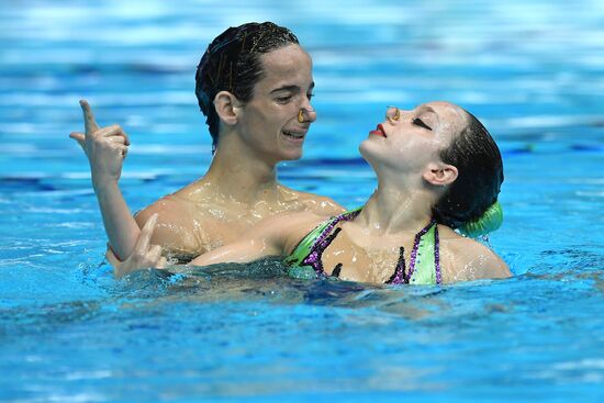 Синхронное плавание. Третий этап Мировой серии. Смешанный дуэт. Произвольная программа