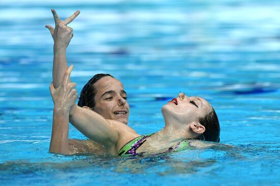 Синхронное плавание. Третий этап Мировой серии. Смешанный дуэт. Произвольная программа