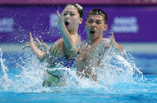 Синхронное плавание. Третий этап Мировой серии. Смешанный дуэт. Произвольная программа