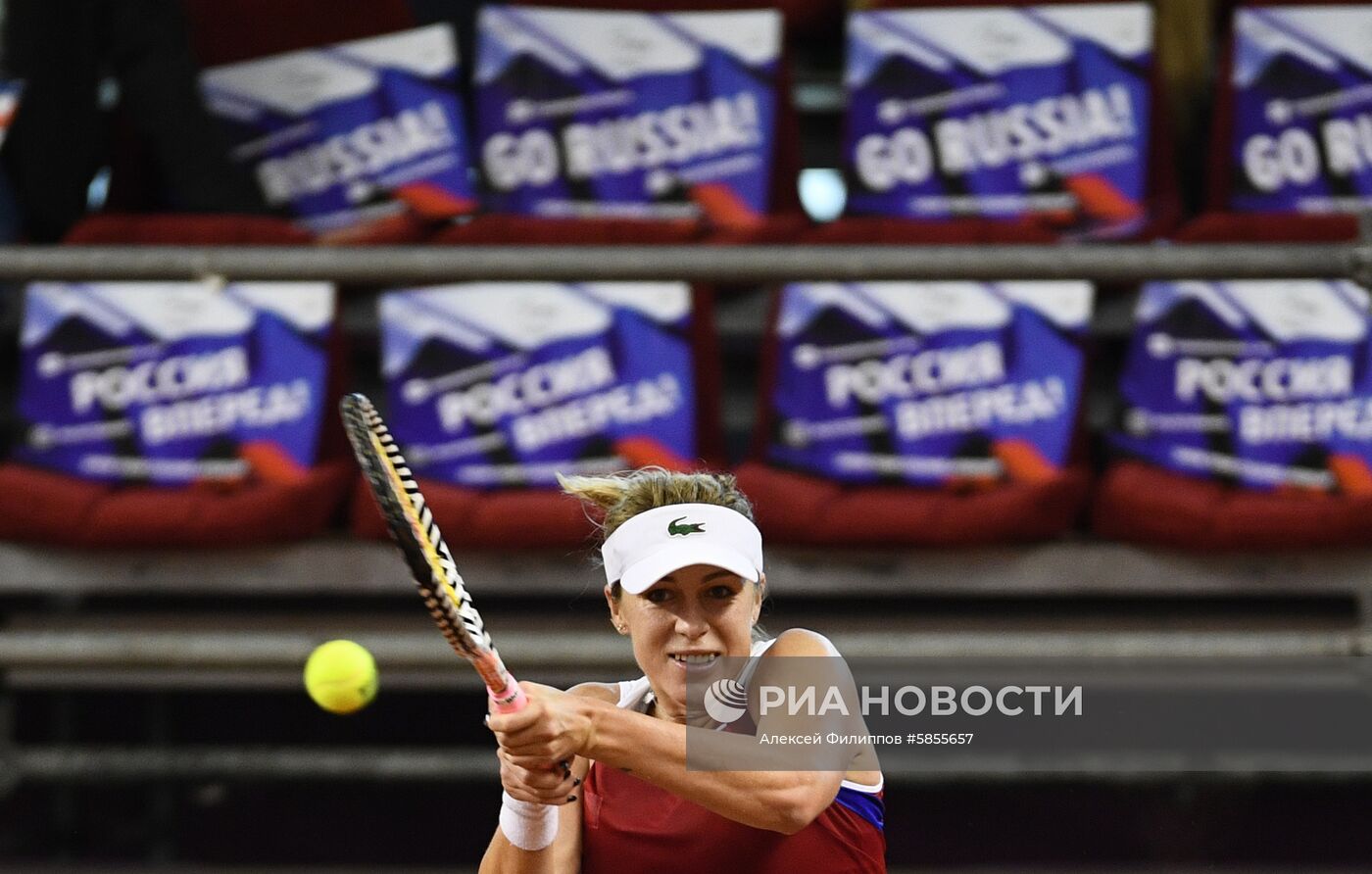 Теннис. Кубок Федерации. Матч Россия - Италия. Второй день