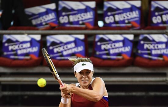 Теннис. Кубок Федерации. Матч Россия - Италия. Второй день