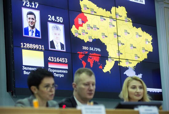 Брифинг главы ЦИК Украины по результатам выборов