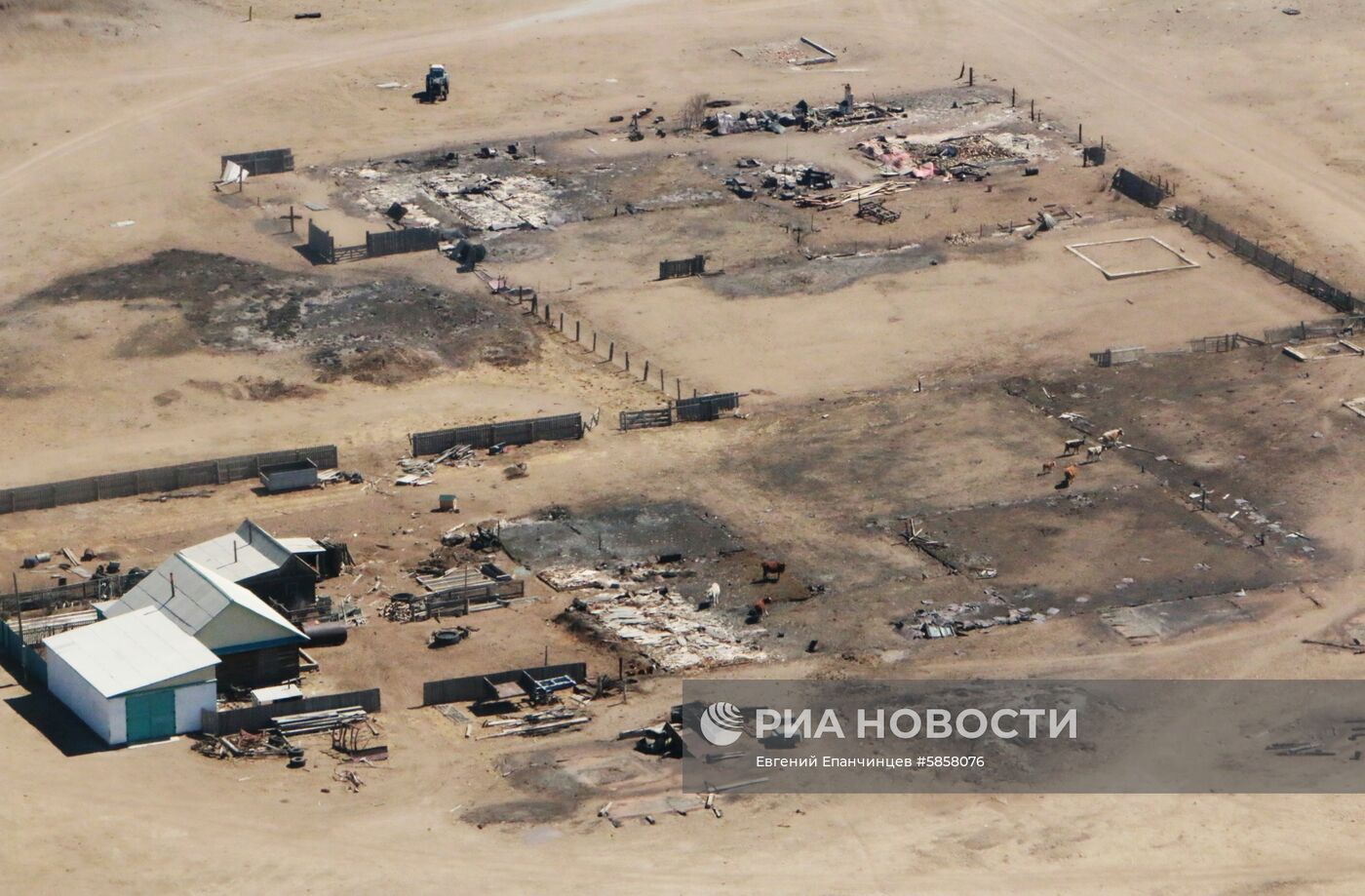 Последствия пожара в Забайкалье