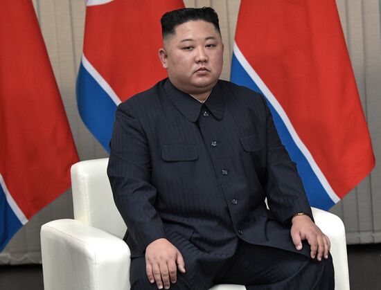 Президент РФ В. Путин встретился с лидером КНДР Ким Чен Ыном