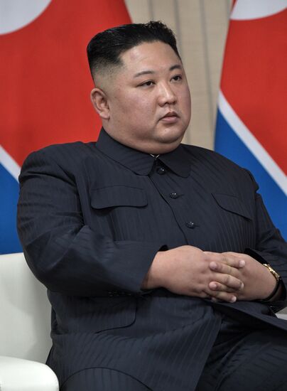 Президент РФ В. Путин встретился с лидером КНДР Ким Чен Ыном