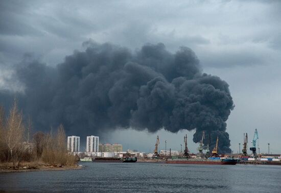 Пожар на заводе "Красмаш" в Красноярске